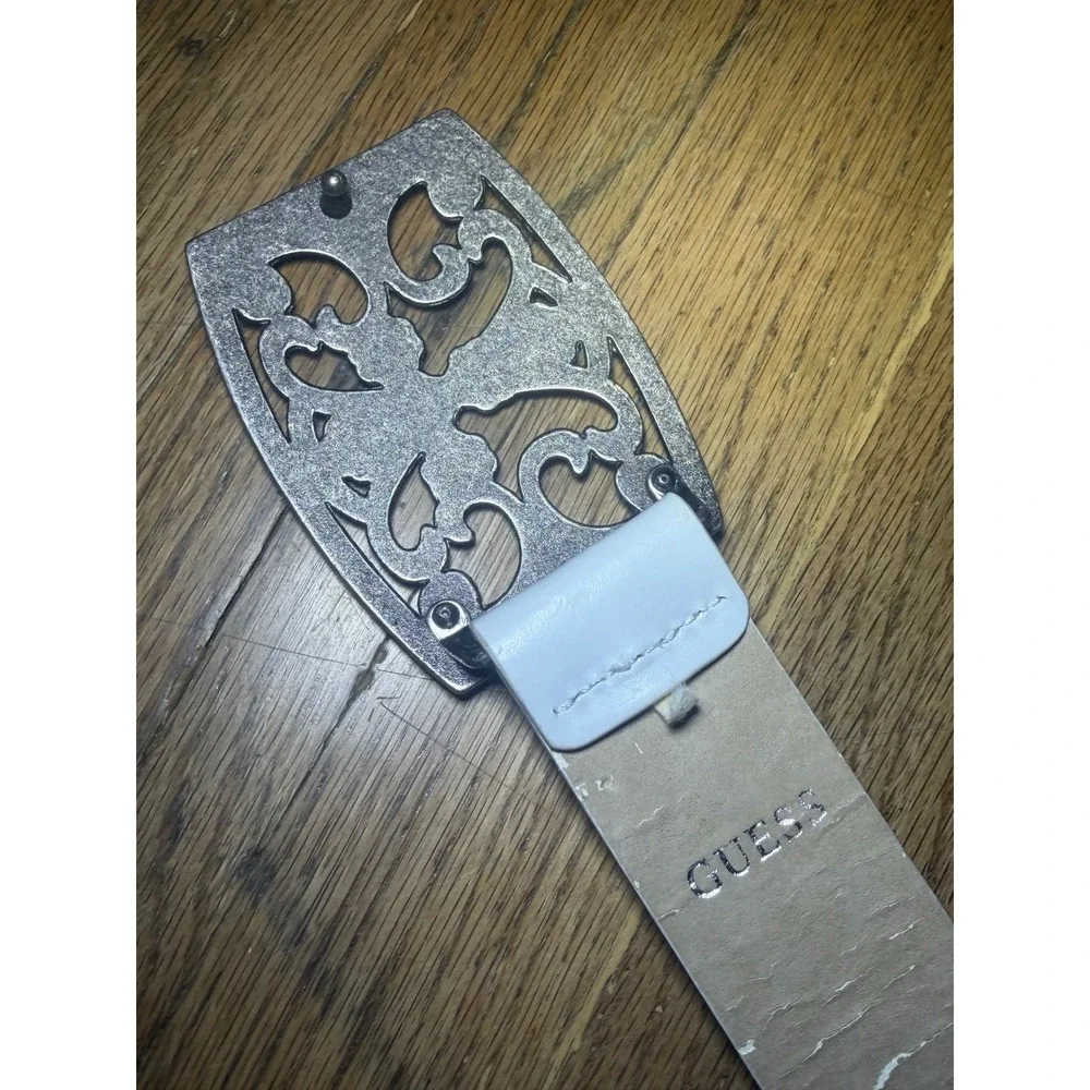 Guess white faux